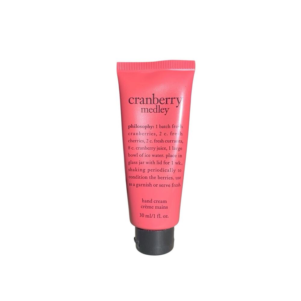 PHILOSOPHY Cranberry Medley HAND CREAM TRAVEL TUBE 1 OZ / 30 ML SEALED‎ NEW